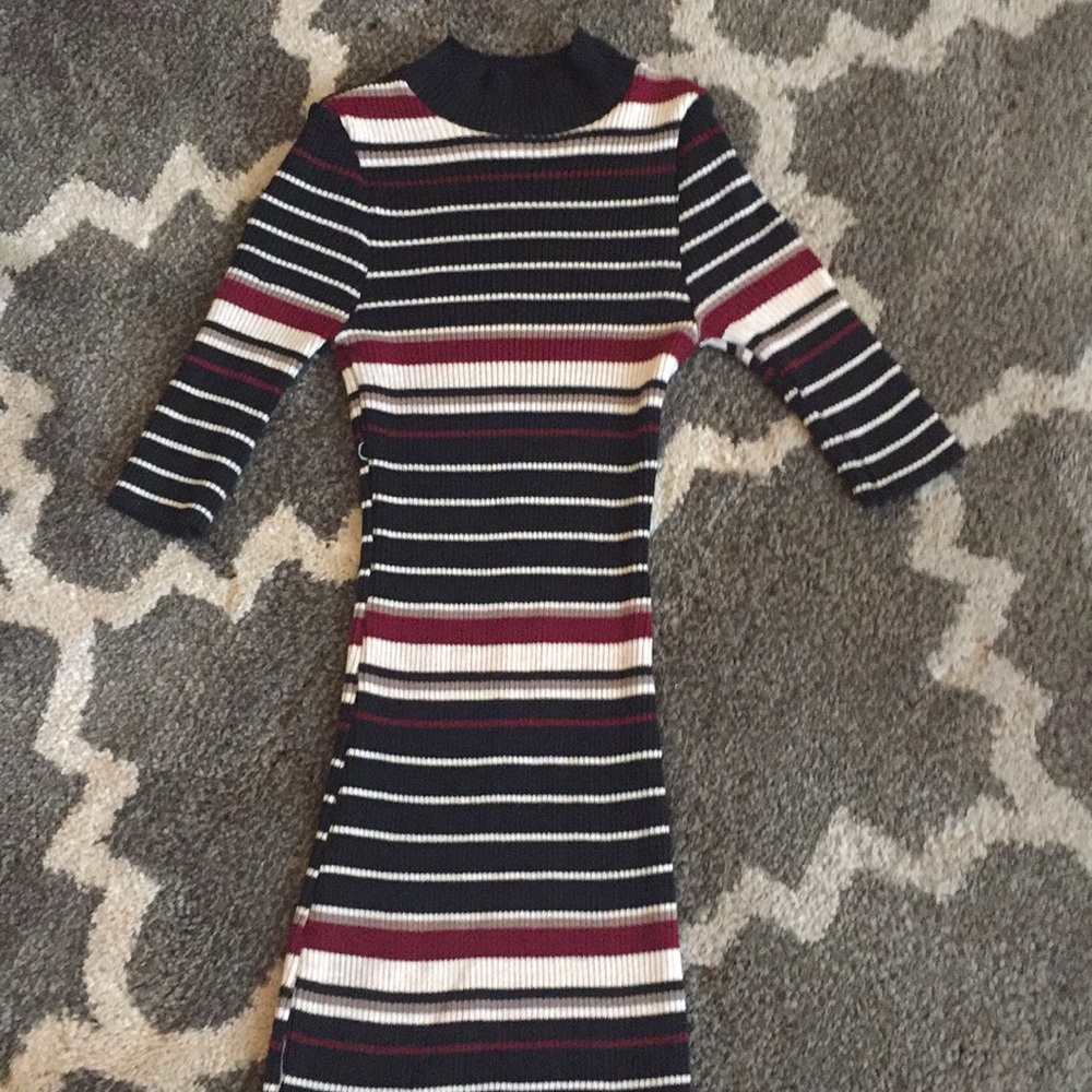 Striped sweater dress